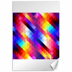 Abstract Blue Background Colorful Pattern Canvas 24  X 36 