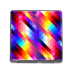 Abstract Blue Background Colorful Pattern Memory Card Reader (square 5 Slot)