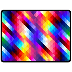 Abstract Blue Background Colorful Pattern Double Sided Fleece Blanket (large) 