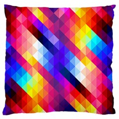 Abstract Blue Background Colorful Pattern Standard Flano Cushion Case (two Sides)