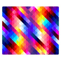 Abstract Blue Background Colorful Pattern Double Sided Flano Blanket (small) 