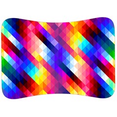 Abstract Blue Background Colorful Pattern Velour Seat Head Rest Cushion