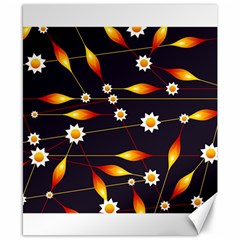 Flower Buds Floral Background Canvas 8  X 10 