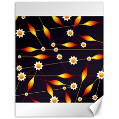 Flower Buds Floral Background Canvas 12  X 16 