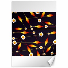 Flower Buds Floral Background Canvas 24  X 36  by HermanTelo