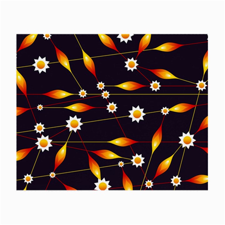 Flower Buds Floral Background Small Glasses Cloth (2 Sides)