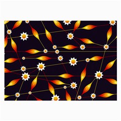 Flower Buds Floral Background Large Glasses Cloth (2 Sides)