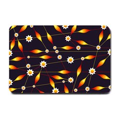 Flower Buds Floral Background Small Doormat  by HermanTelo