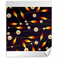 Flower Buds Floral Background Canvas 11  X 14  by HermanTelo