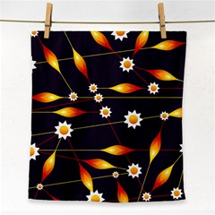 Flower Buds Floral Background Face Towel