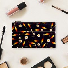 Flower Buds Floral Background Cosmetic Bag (small)