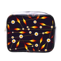 Flower Buds Floral Background Mini Toiletries Bag (one Side) by HermanTelo