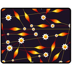 Flower Buds Floral Background Fleece Blanket (medium) 