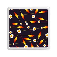 Flower Buds Floral Background Memory Card Reader (square)