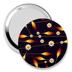 Flower Buds Floral Background 3  Handbag Mirrors