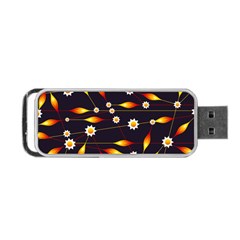 Flower Buds Floral Background Portable Usb Flash (one Side) by HermanTelo