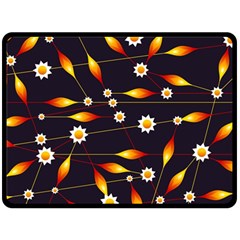 Flower Buds Floral Background Double Sided Fleece Blanket (large) 