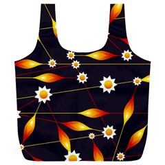 Flower Buds Floral Background Full Print Recycle Bag (xl)