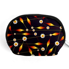 Flower Buds Floral Background Accessory Pouch (medium)