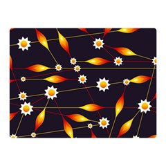 Flower Buds Floral Background Double Sided Flano Blanket (mini) 