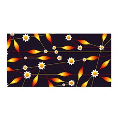 Flower Buds Floral Background Satin Wrap