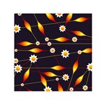 Flower Buds Floral Background Small Satin Scarf (Square) Front