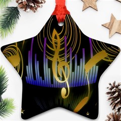 Background Level Clef Note Music Ornament (star) by HermanTelo