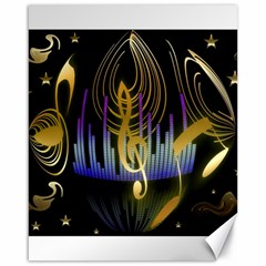 Background Level Clef Note Music Canvas 16  X 20  by HermanTelo