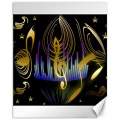 Background Level Clef Note Music Canvas 11  X 14  by HermanTelo