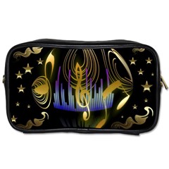 Background Level Clef Note Music Toiletries Bag (one Side) by HermanTelo