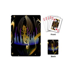 Background Level Clef Note Music Playing Cards Single Design (mini)