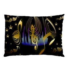 Background Level Clef Note Music Pillow Case (two Sides)