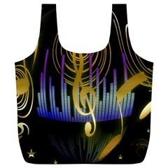 Background Level Clef Note Music Full Print Recycle Bag (xl) by HermanTelo