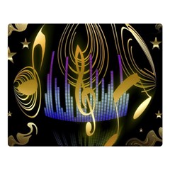 Background Level Clef Note Music Double Sided Flano Blanket (large) 