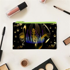 Background Level Clef Note Music Cosmetic Bag (xs)