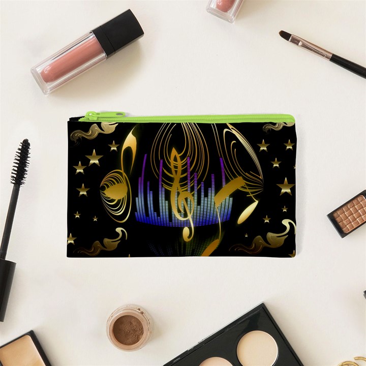 Background Level Clef Note Music Cosmetic Bag (XS)