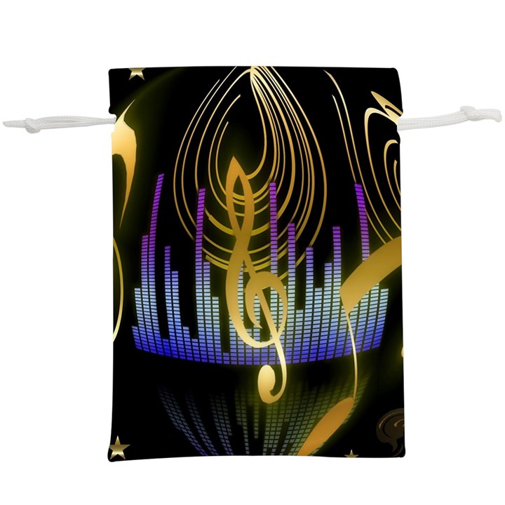 Background Level Clef Note Music  Lightweight Drawstring Pouch (XL)