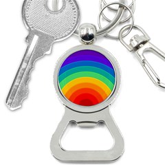 Rainbow Background Colorful Bottle Opener Key Chain