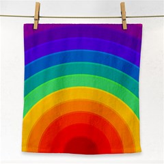 Rainbow Background Colorful Face Towel