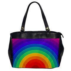 Rainbow Background Colorful Oversize Office Handbag