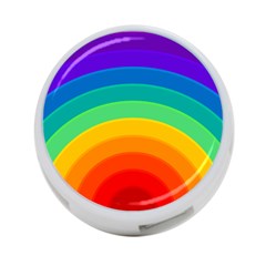 Rainbow Background Colorful 4-port Usb Hub (two Sides)