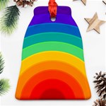 Rainbow Background Colorful Ornament (Bell) Front