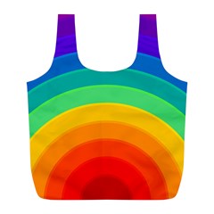 Rainbow Background Colorful Full Print Recycle Bag (l)