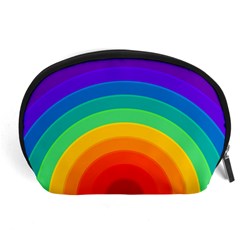 Rainbow Background Colorful Accessory Pouch (large)