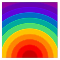 Rainbow Background Colorful Large Satin Scarf (square)