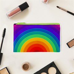 Rainbow Background Colorful Cosmetic Bag (xs)