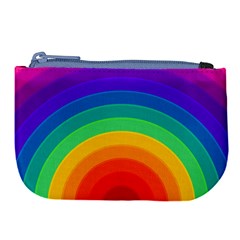 Rainbow Background Colorful Large Coin Purse