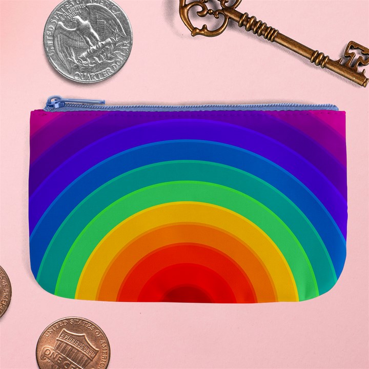 Rainbow Background Colorful Large Coin Purse