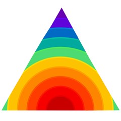 Rainbow Background Colorful Wooden Puzzle Triangle by HermanTelo