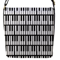 Piano Keys Flap Closure Messenger Bag (s) by bloomingvinedesign